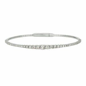 1.25 CT Natural Diamond Flexible Bracelet 14K Gold